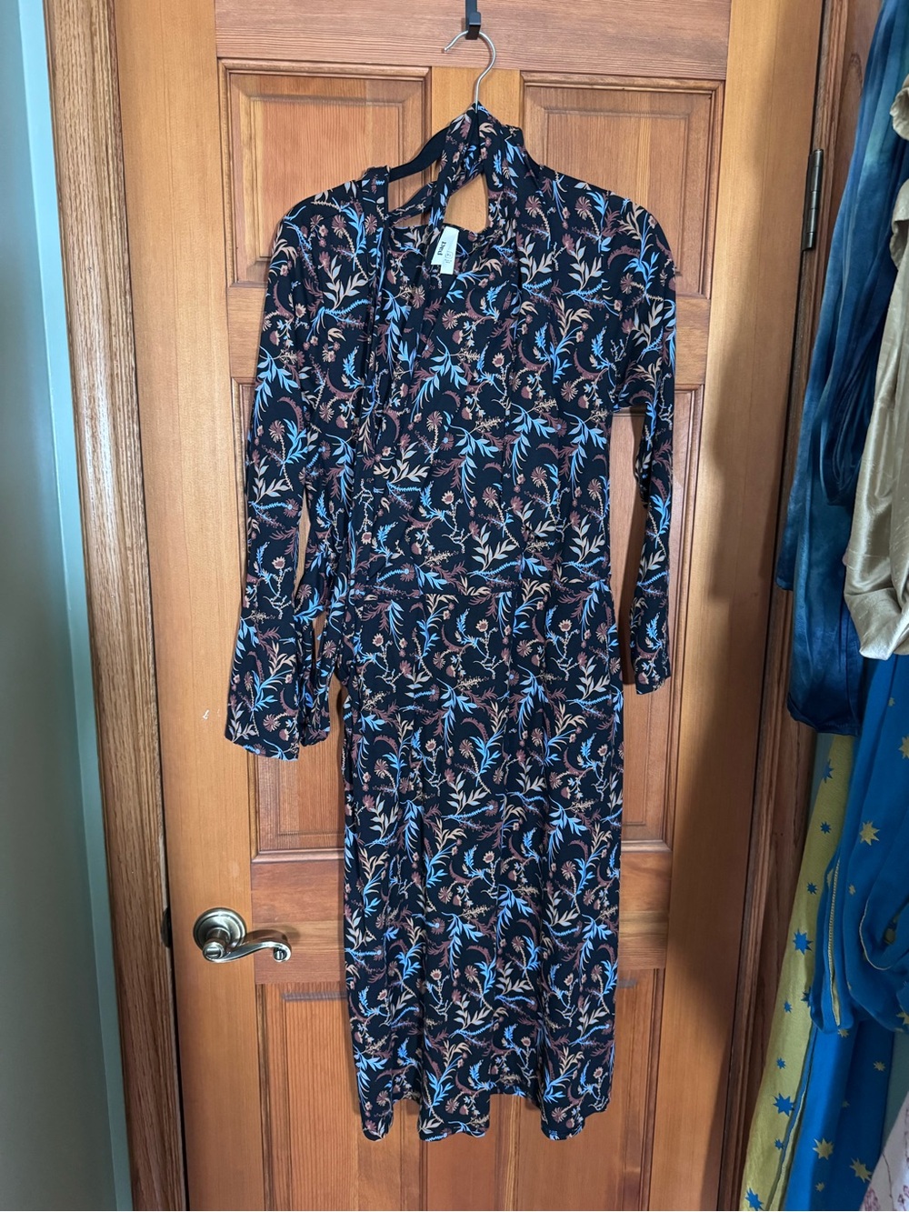 Pact Fit and Flare Tie Wrap Dress